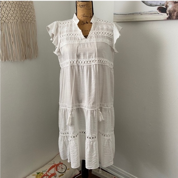 NWT Made With Love Adorable white summer dress Size XL - Picture 2 of 7